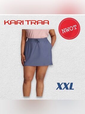 🇳🇴🆕NWOT KARI TRAA | XXL | Outdoorsy Cargo Style moon blue Ruth mini Skirt